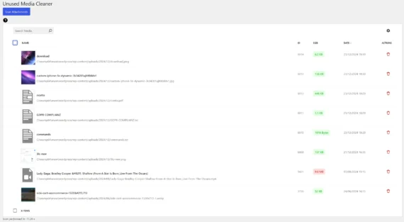 unused media cleaner screenshot 1